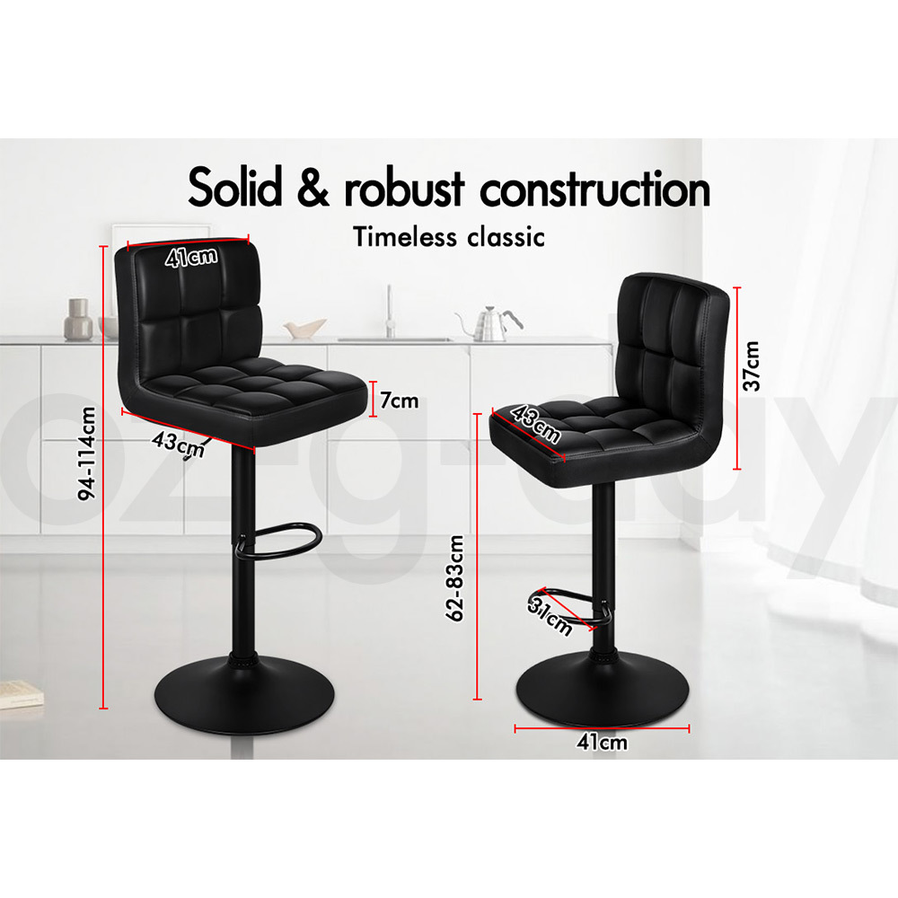 ALFORDSON Bar Stools Kitchen Swivel Dining Chairs Gas Lift Leather/Fabric - Picture 370 of 1,456