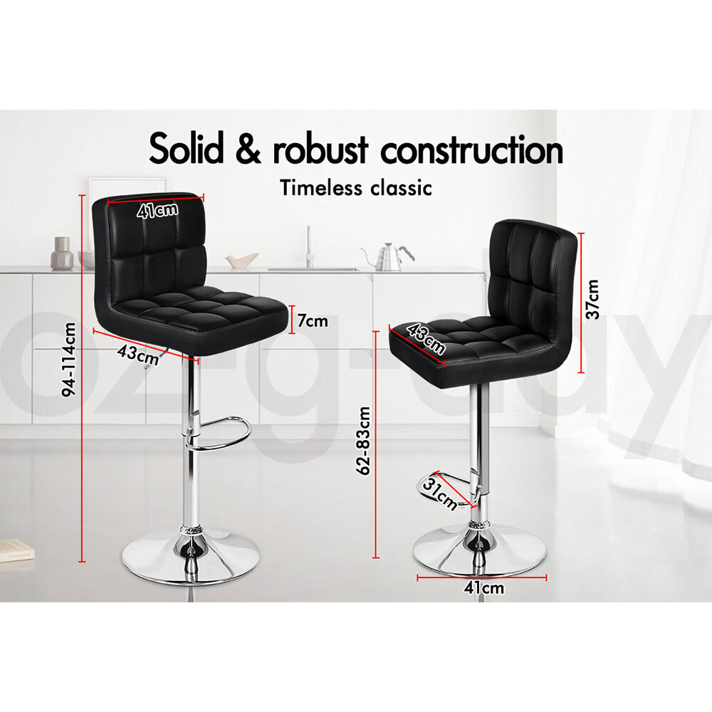 ALFORDSON Bar Stools Kitchen Swivel Dining Chairs Gas Lift Leather/Fabric - Picture 410 of 1,456