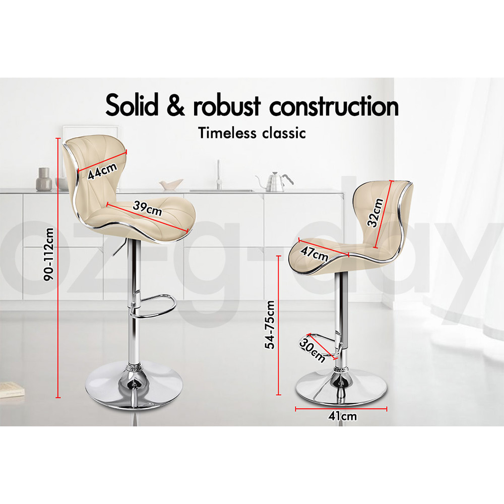 ALFORDSON Bar Stools Kitchen Swivel Dining Chairs Gas Lift Leather/Fabric - Picture 32 of 1,456