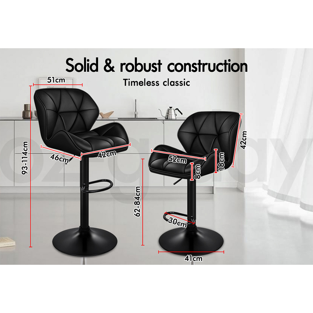 ALFORDSON Bar Stools Kitchen Swivel Dining Chairs Gas Lift Leather/Fabric - Picture 586 of 1,456