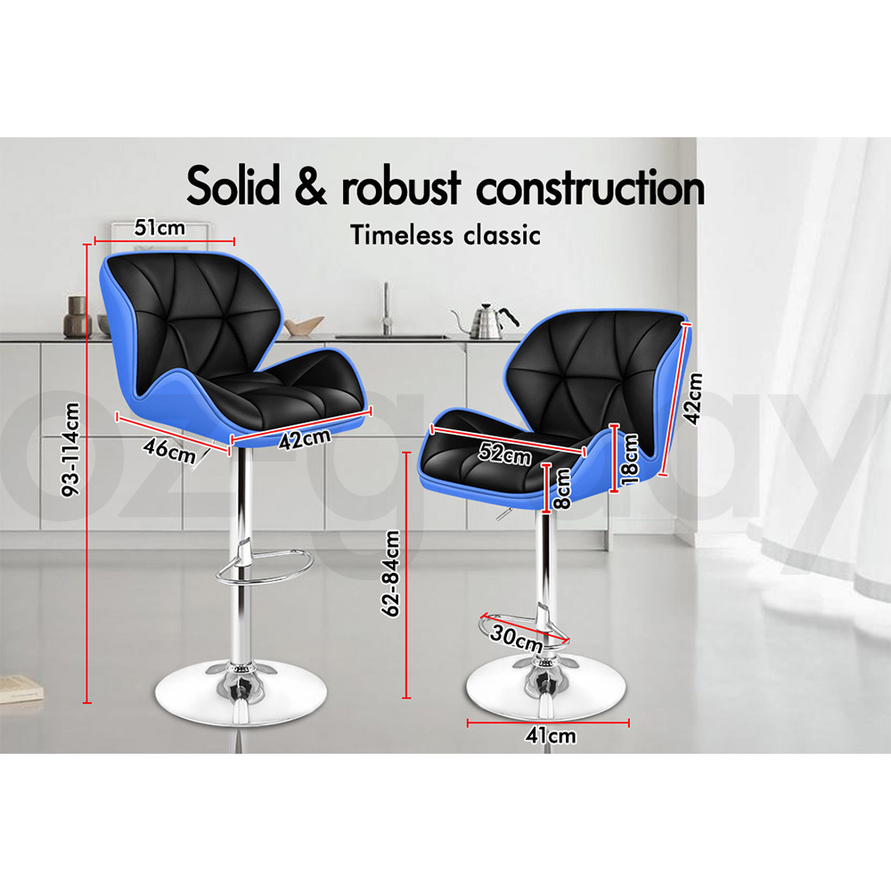 ALFORDSON Bar Stools Kitchen Swivel Dining Chairs Gas Lift Leather/Fabric - Picture 1,378 of 1,456