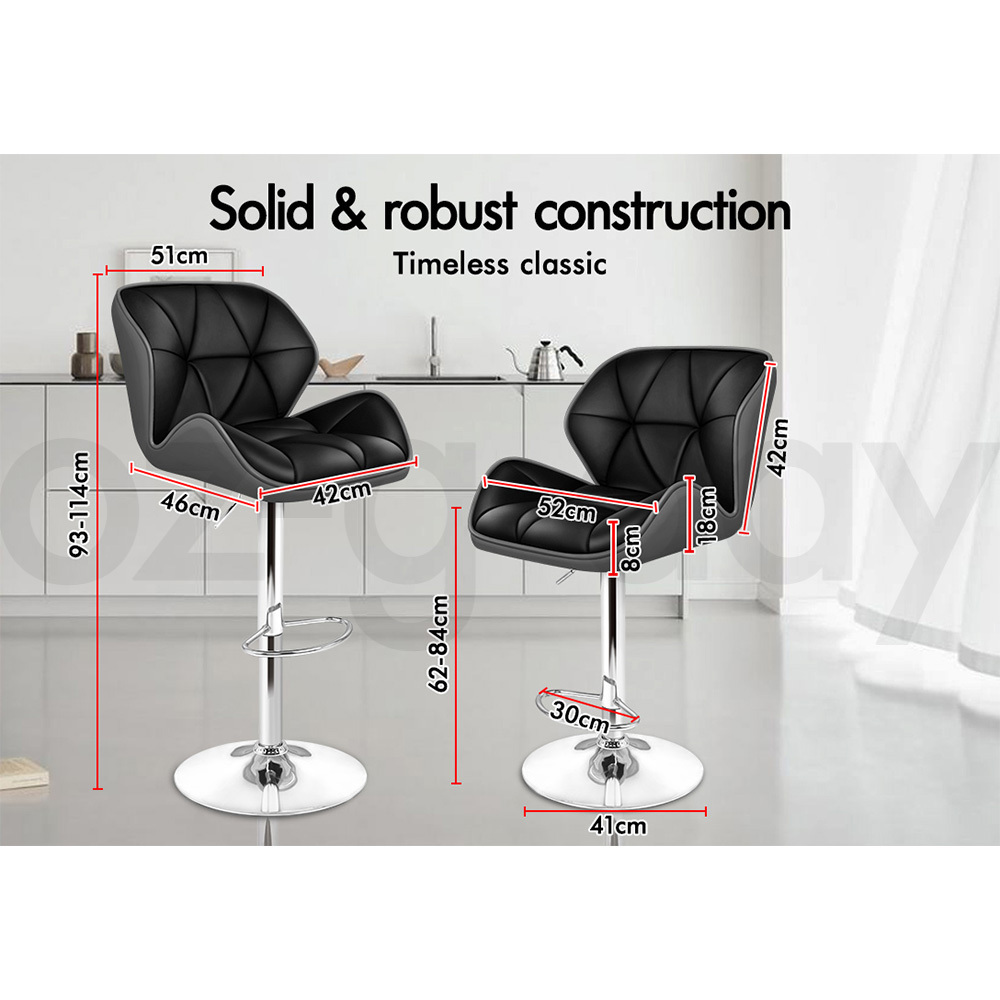 ALFORDSON Bar Stools Kitchen Swivel Dining Chairs Gas Lift Leather/Fabric - Picture 606 of 1,456