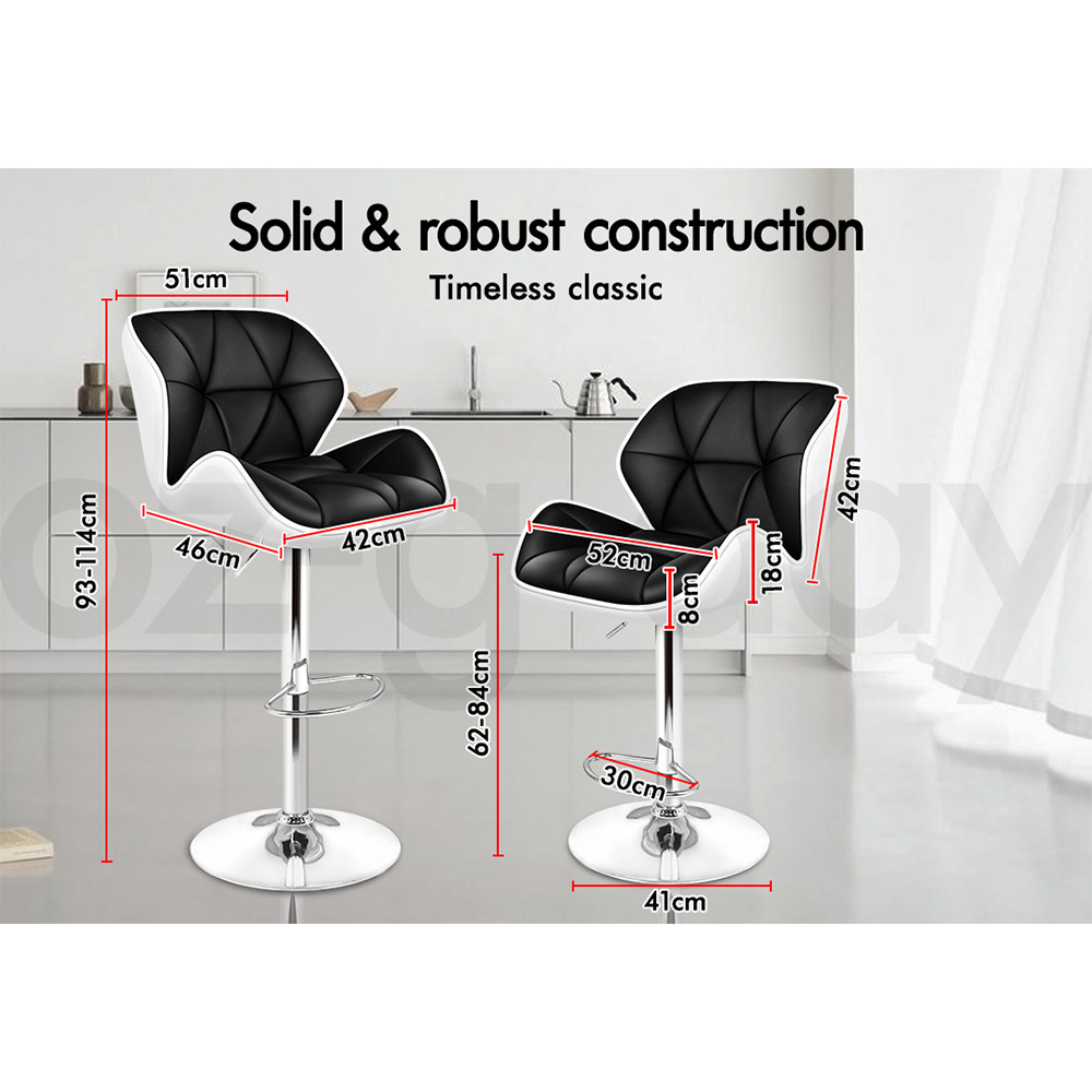 ALFORDSON Bar Stools Kitchen Swivel Dining Chairs Gas Lift Leather/Fabric - Picture 626 of 1,456