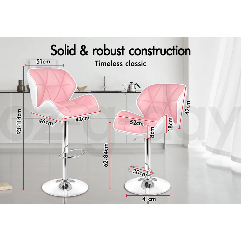 ALFORDSON Bar Stools Kitchen Swivel Dining Chairs Gas Lift Leather/Fabric - Picture 1,398 of 1,456