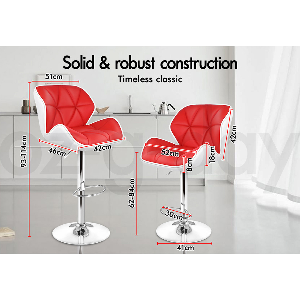 ALFORDSON Bar Stools Kitchen Swivel Dining Chairs Gas Lift Leather/Fabric - Picture 686 of 1,456