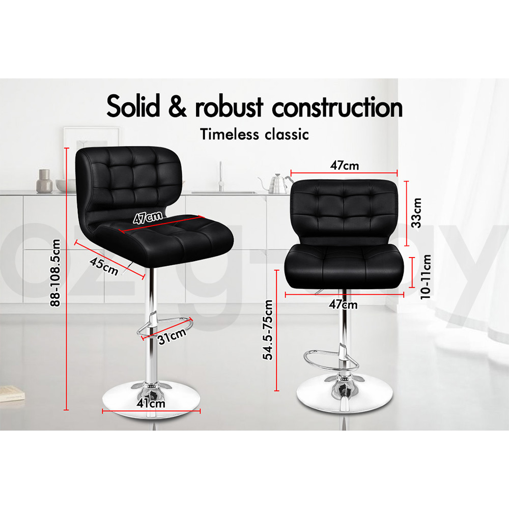ALFORDSON Bar Stools Kitchen Swivel Dining Chairs Gas Lift Leather/Fabric - Picture 1,418 of 1,456