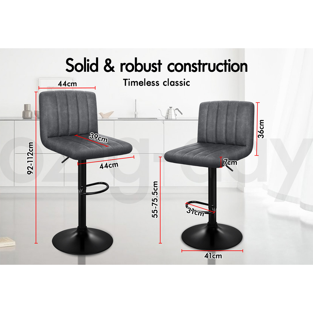 ALFORDSON Bar Stools Kitchen Swivel Dining Chairs Gas Lift Leather/Fabric - Picture 1,208 of 1,456