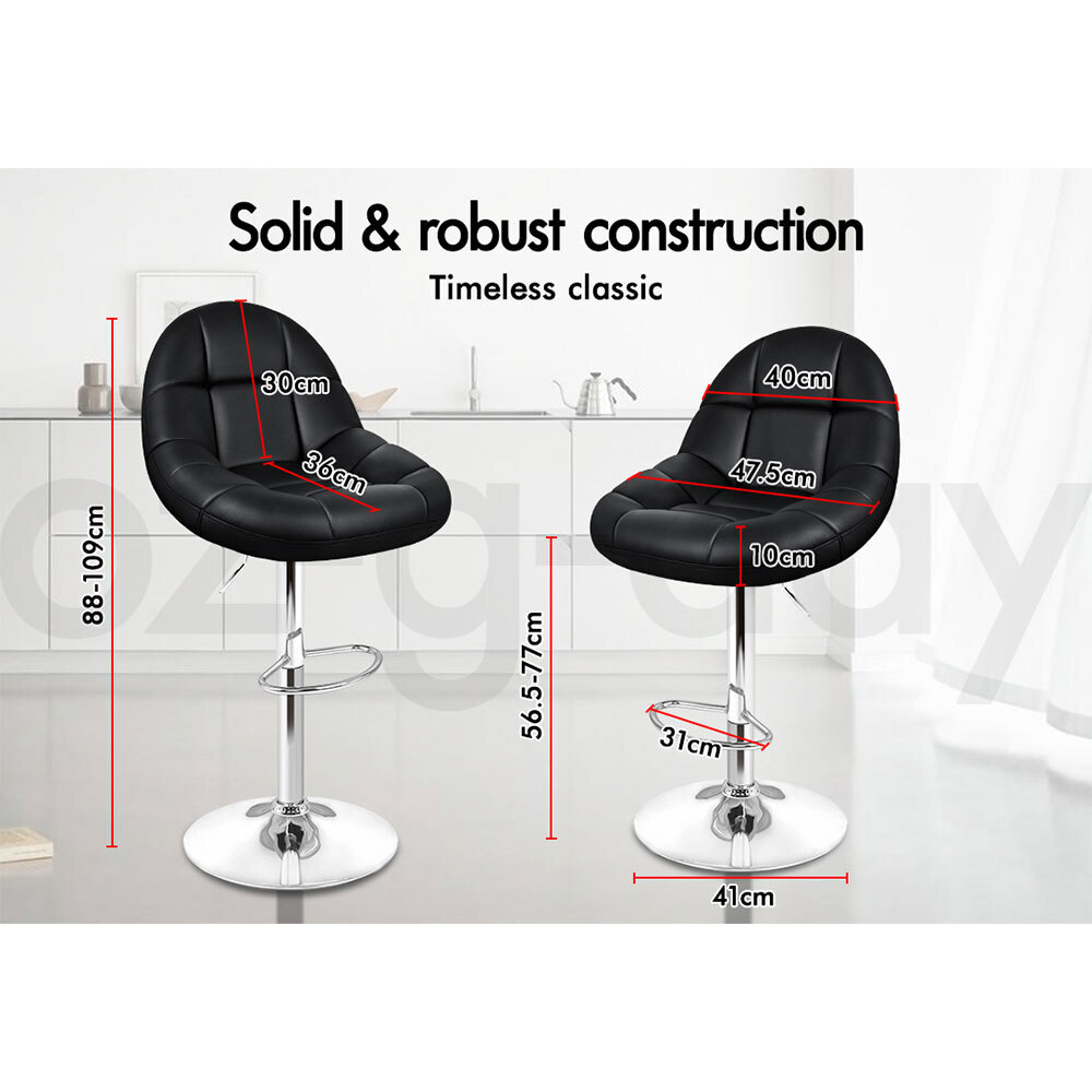 ALFORDSON Bar Stools Kitchen Swivel Dining Chairs Gas Lift Leather/Fabric - Picture 1,438 of 1,456