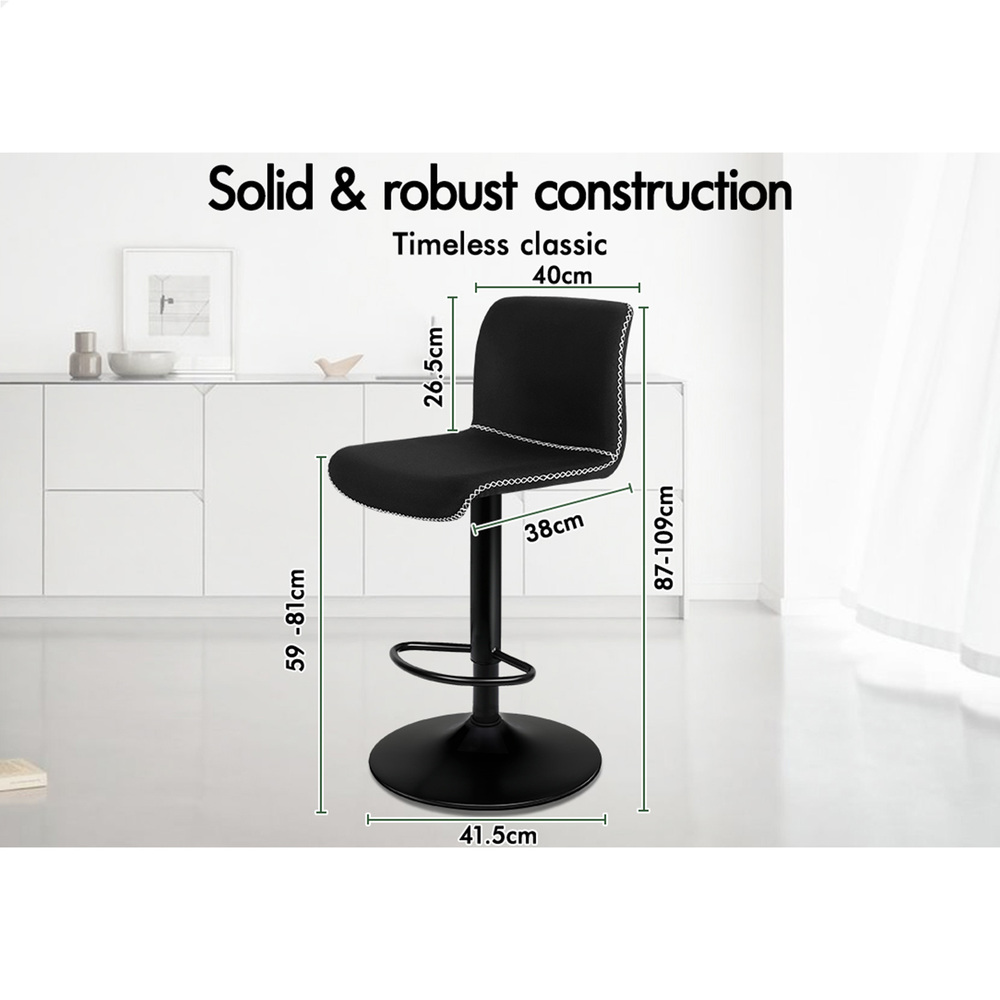 ALFORDSON Bar Stools Kitchen Swivel Dining Chairs Gas Lift Leather/Fabric - Picture 174 of 1,456