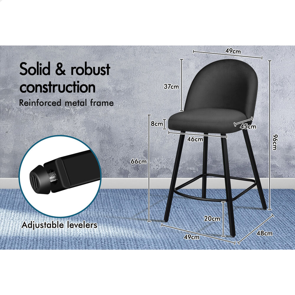 ALFORDSON Bar Stools Kitchen Swivel Gas Lift Wooden Dining Chairs x1/x2/x4 - Picture 1,106 of 1,284