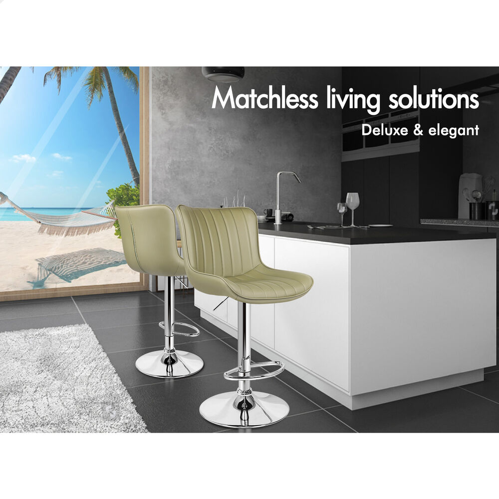 ALFORDSON Bar Stools Kitchen Swivel Dining Chairs Gas Lift Leather/Fabric - Picture 346 of 1,456