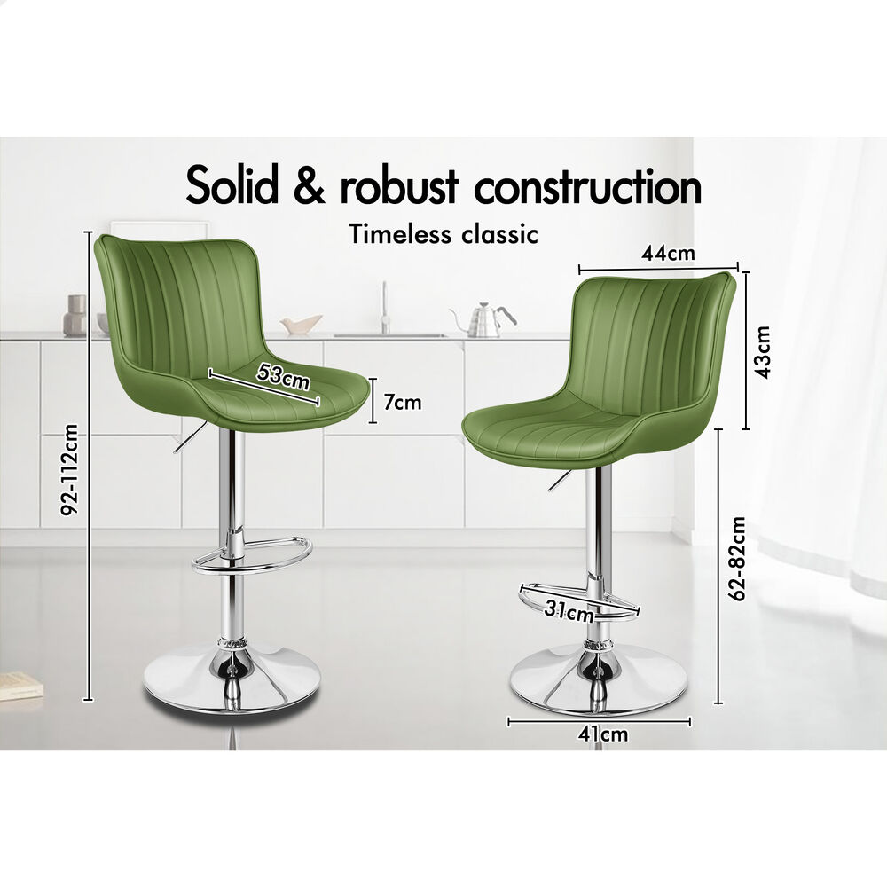 ALFORDSON Bar Stools Kitchen Swivel Dining Chairs Gas Lift Leather/Fabric - Picture 522 of 1,477
