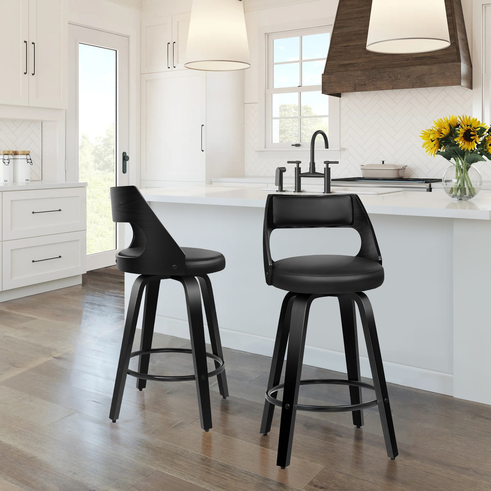 ALFORDSON Wooden Bar Stools Eden Kitchen Counter Swivel Dining Chair x2/x4 - Picture 12 of 115