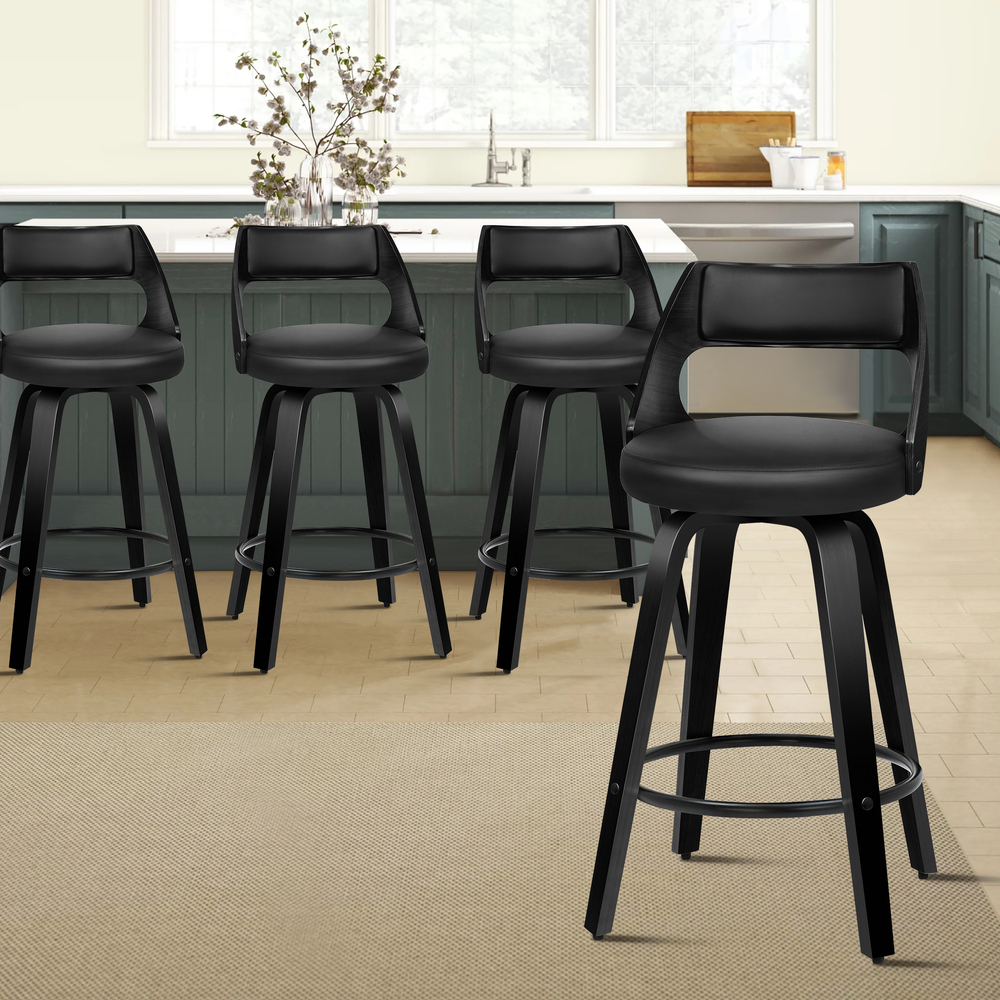 ALFORDSON Kitchen Bar Stools Wooden Swivel Leather Metal Dining Chair x2/x4 - Picture 138 of 1,020