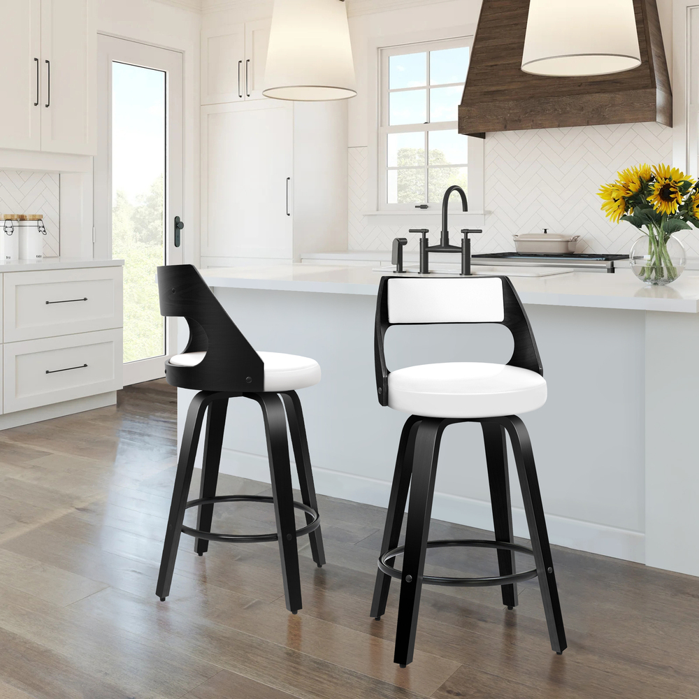 ALFORDSON Bar Stools Kitchen Swivel Gas Lift Wooden Dining Chairs x1/x2/x4 - Picture 434 of 1,152
