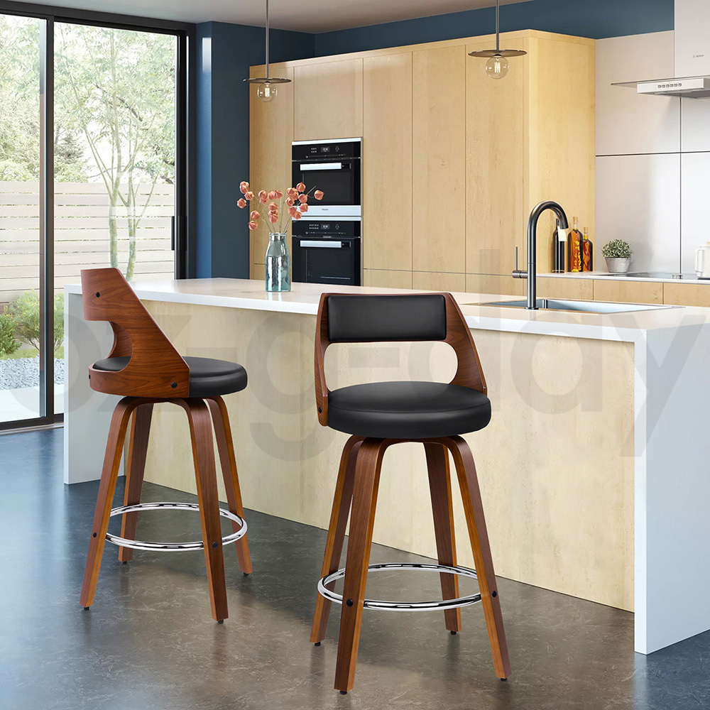 ALFORDSON Bar Stools Kitchen Swivel Gas Lift Wooden Dining Chairs x1/x2/x4 - Picture 446 of 1,152