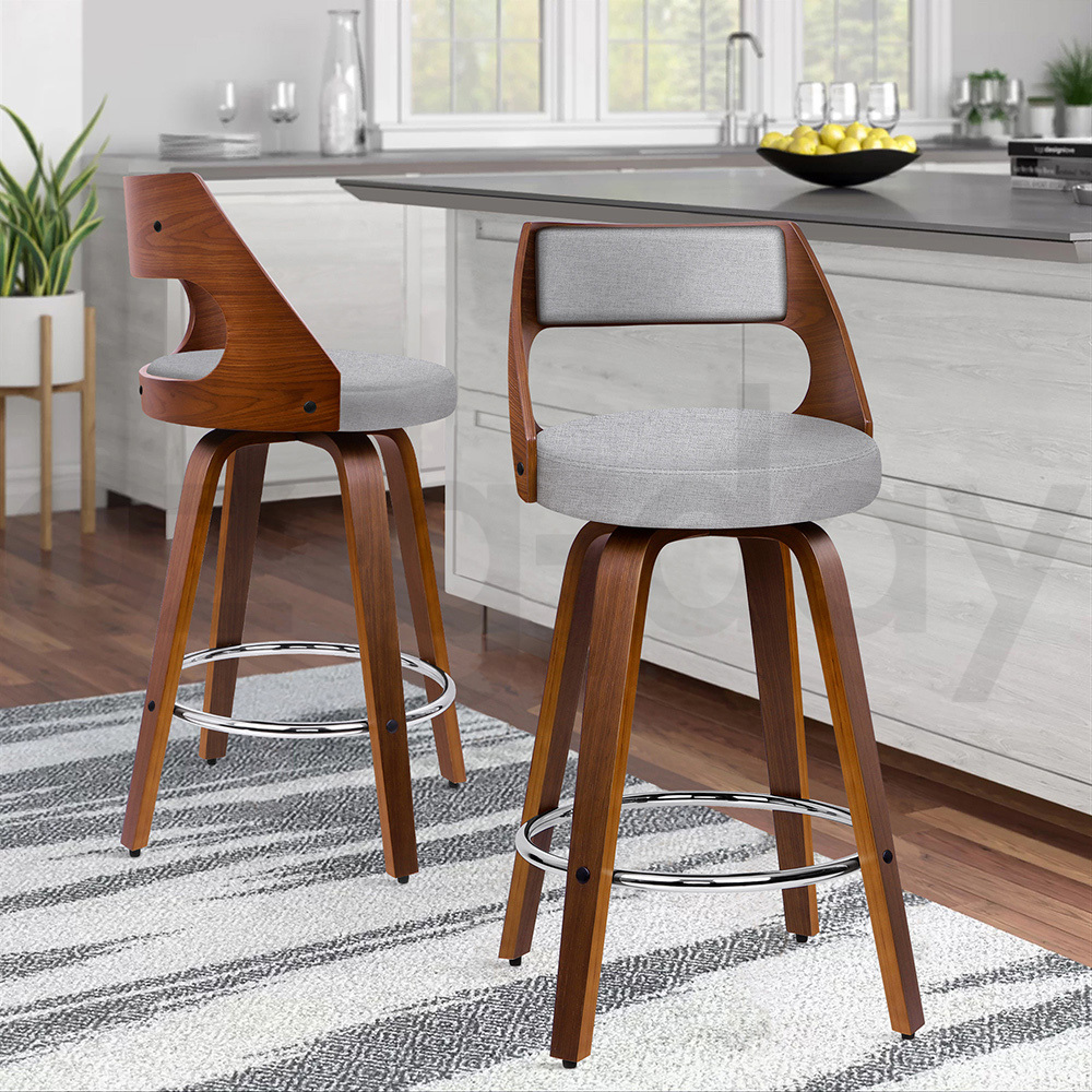 ALFORDSON Kitchen Bar Stools Wooden Swivel Leather Metal Dining Chair x2/x4 - Picture 210 of 1,020