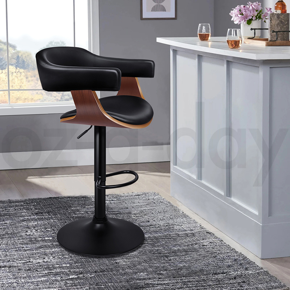 ALFORDSON Kitchen Bar Stools Wooden Swivel Leather Metal Dining Chair x2/x4 - Picture 66 of 1,020