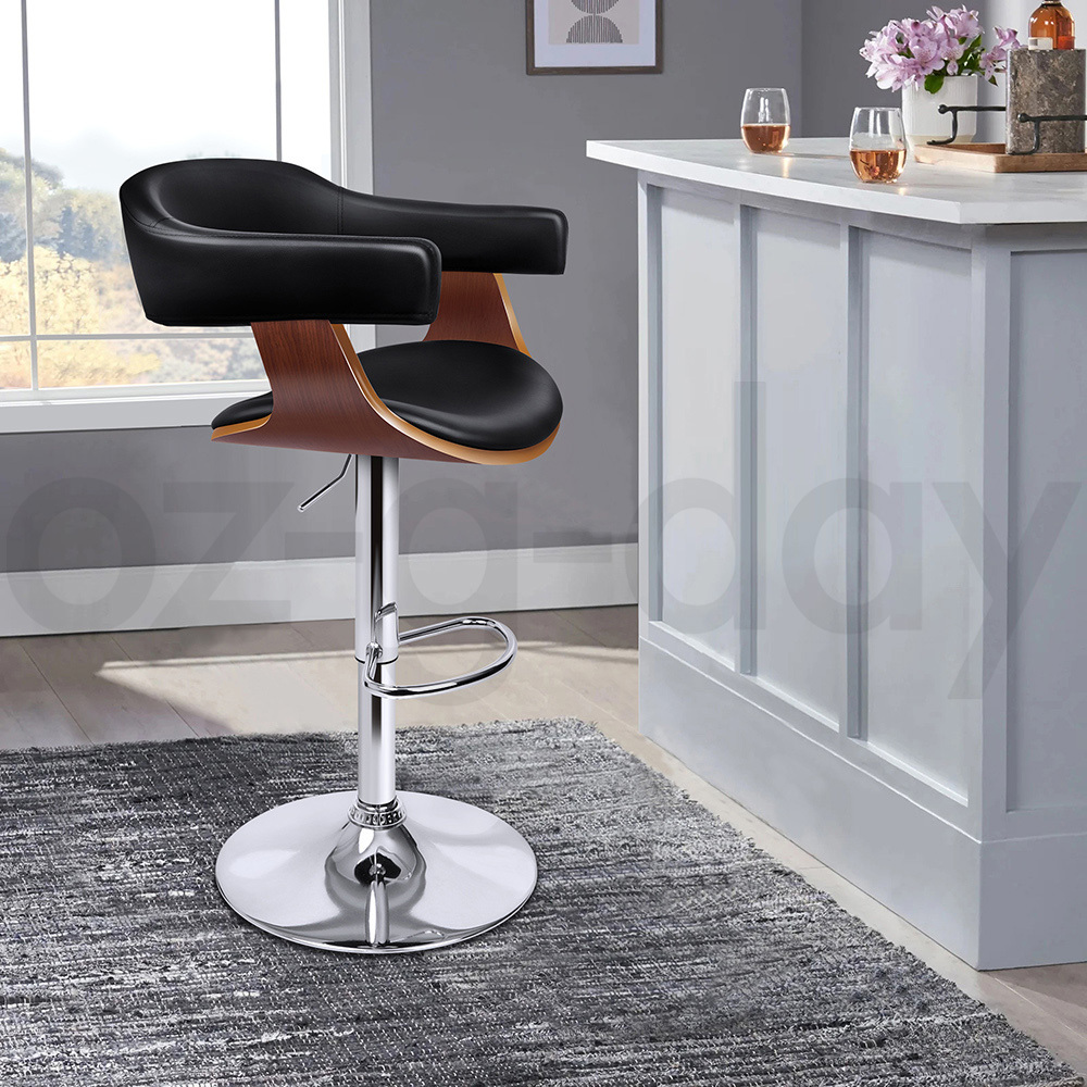 ALFORDSON Kitchen Bar Stools Wooden Swivel Leather Metal Dining Chair x2/x4 - Picture 90 of 1,020