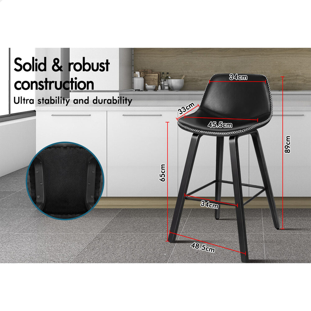ALFORDSON Kitchen Bar Stools Wooden Swivel Leather Metal Dining Chair x2/x4 - Picture 10 of 1,020