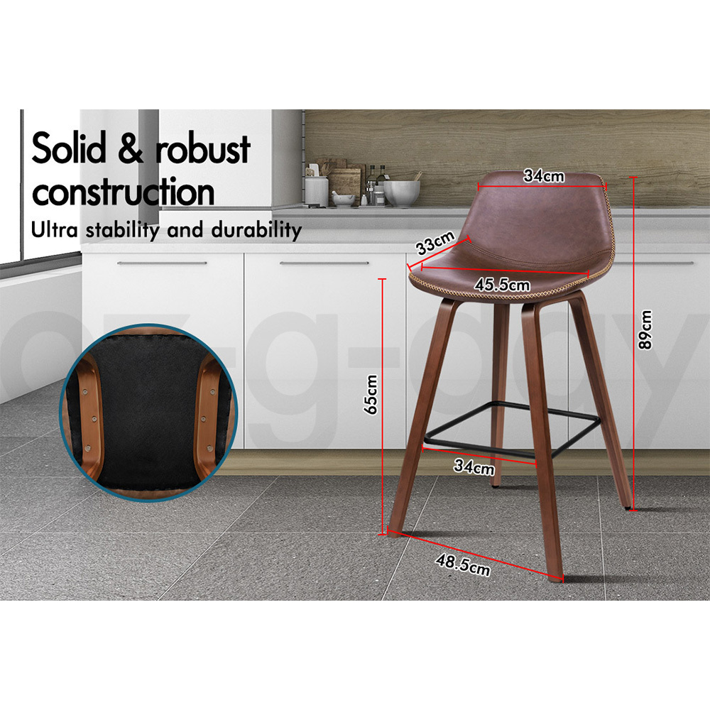 ALFORDSON Bar Stools Kitchen Swivel Gas Lift Wooden Dining Chairs x1/x2/x4 - Picture 842 of 1,152