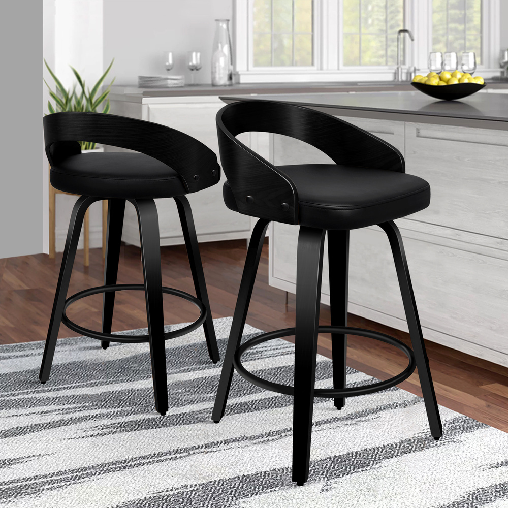 ALFORDSON Kitchen Bar Stools Wooden Swivel Leather Metal Dining Chair x2/x4 - Picture 370 of 1,020