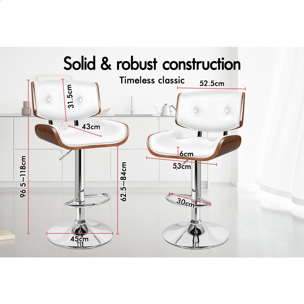 ALFORDSON Kitchen Bar Stools Wooden Swivel Leather Metal Dining Chair x2/x4 - Picture 242 of 1,020