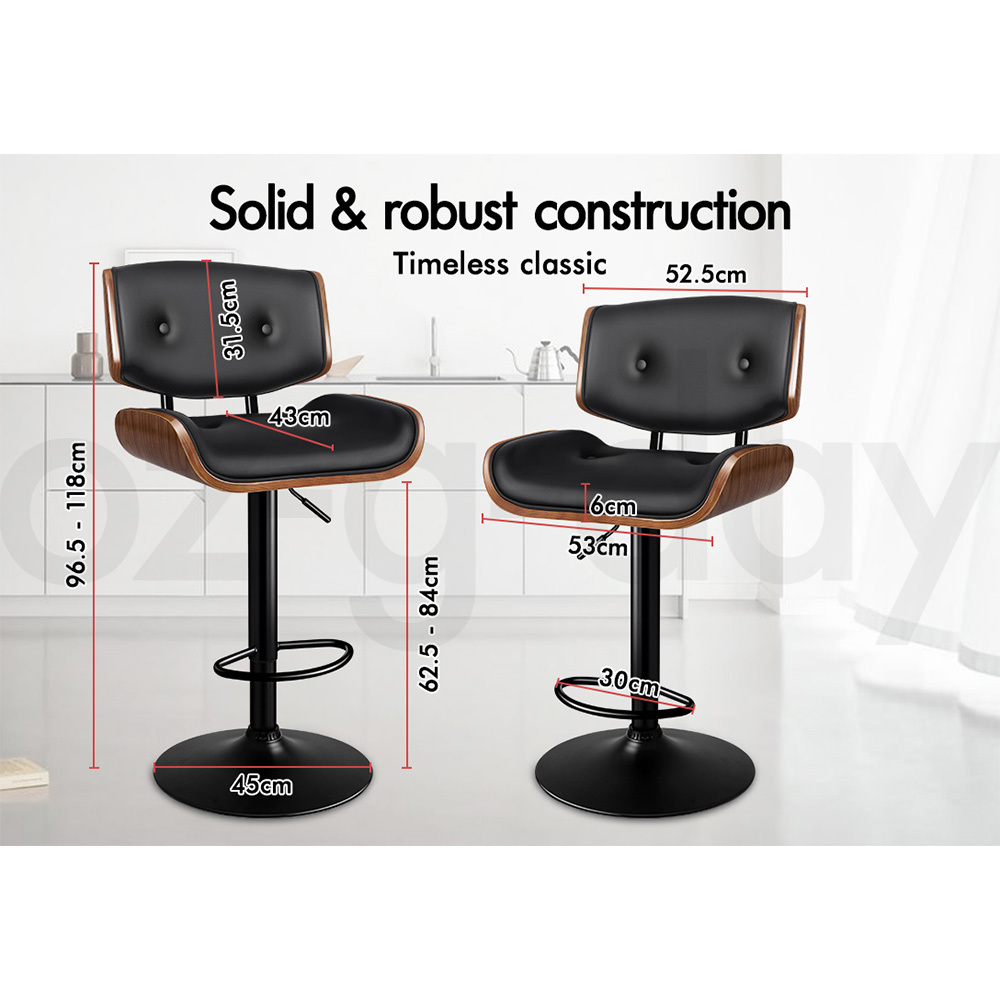 ALFORDSON Kitchen Bar Stools Wooden Swivel Leather Metal Dining Chair x2/x4 - Picture 258 of 1,020