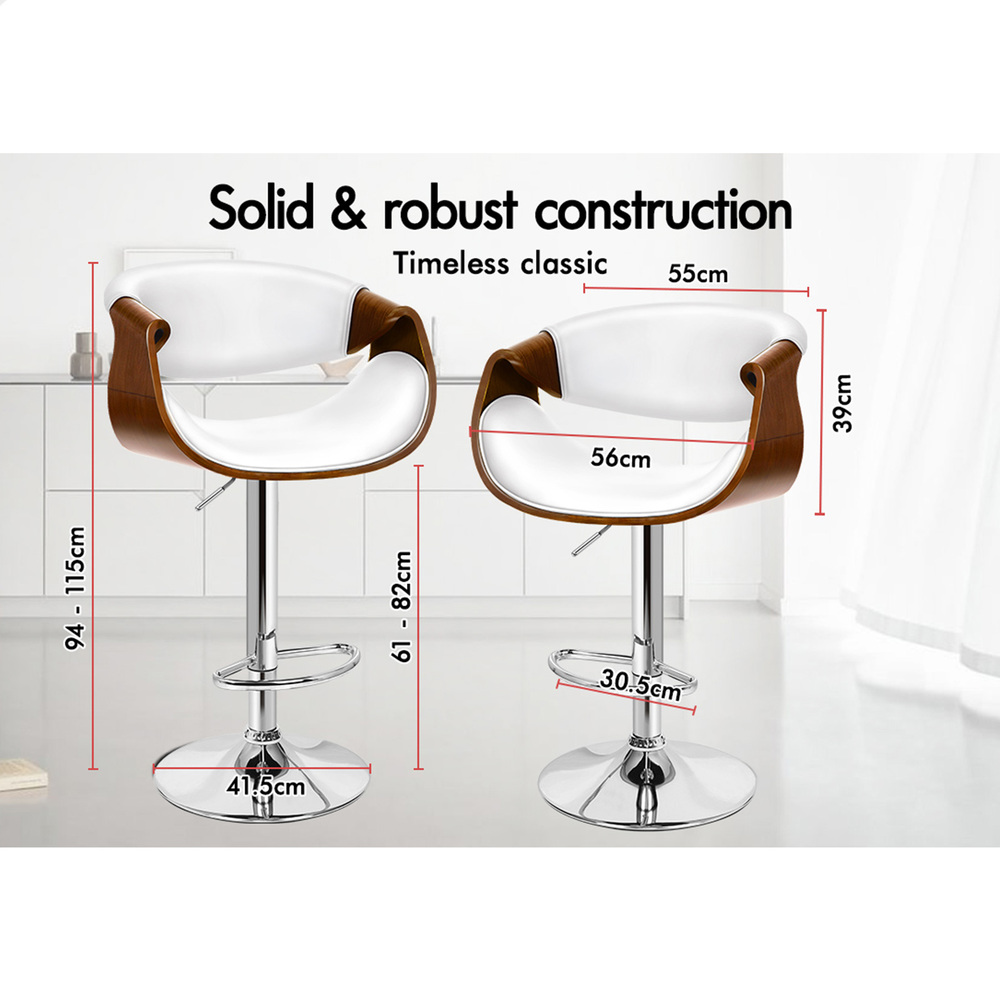 ALFORDSON Kitchen Bar Stools Wooden Swivel Leather Metal Dining Chair x2/x4 - Picture 290 of 1,020