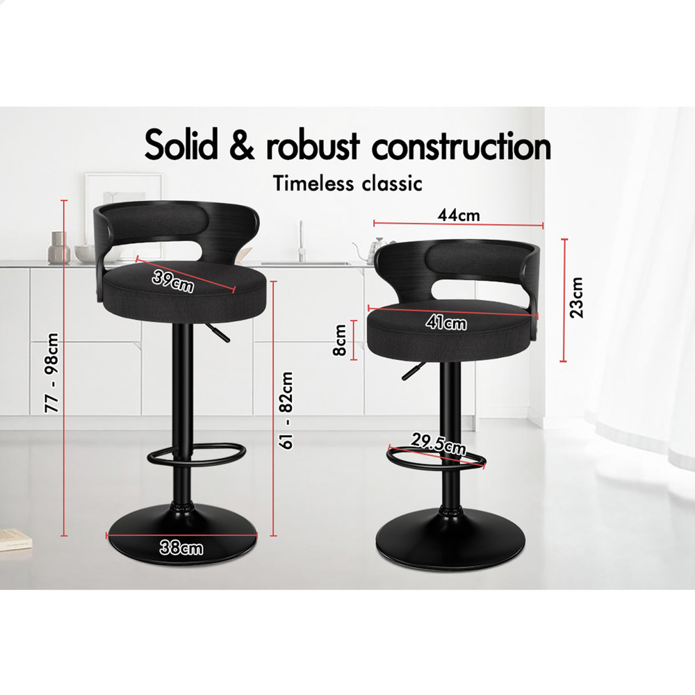 ALFORDSON Kitchen Bar Stools Wooden Swivel Leather Metal Dining Chair x2/x4 - Picture 450 of 1,020