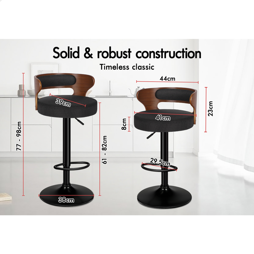 ALFORDSON Kitchen Bar Stools Wooden Swivel Leather Metal Dining Chair x2/x4 - Picture 466 of 1,020