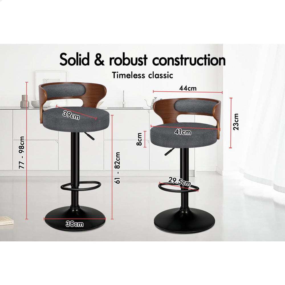 ALFORDSON Kitchen Bar Stools Wooden Swivel Leather Metal Dining Chair x2/x4 - Picture 482 of 1,020