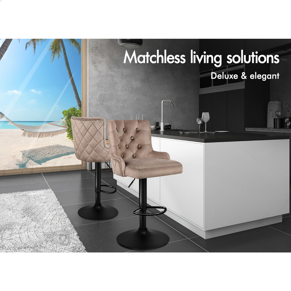 ALFORDSON Bar Stools Kitchen Swivel Dining Chairs Gas Lift Leather/Fabric - Picture 814 of 1,456