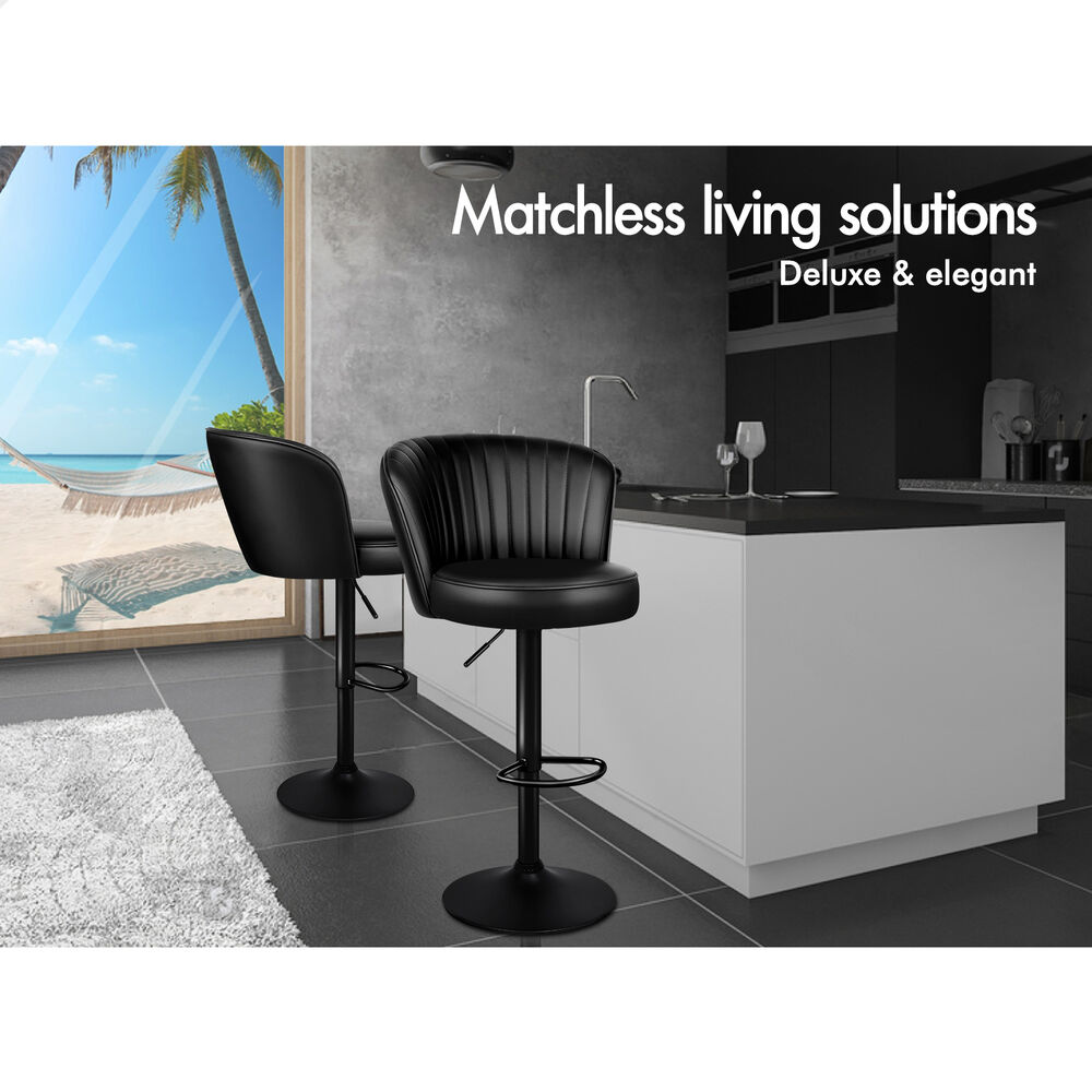 ALFORDSON Bar Stools Kitchen Swivel Dining Chairs Gas Lift Leather/Fabric - Picture 206 of 1,456
