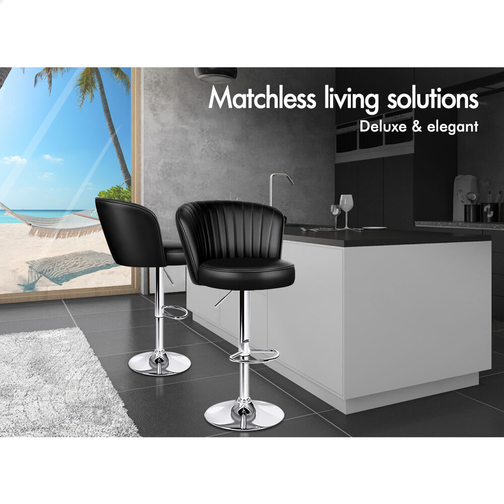 ALFORDSON Bar Stools Kitchen Swivel Dining Chairs Gas Lift Leather/Fabric - Picture 218 of 1,456