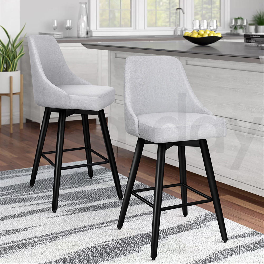 ALFORDSON Kitchen Bar Stools Wooden Swivel Leather Metal Dining Chair x2/x4 - Picture 846 of 1,020