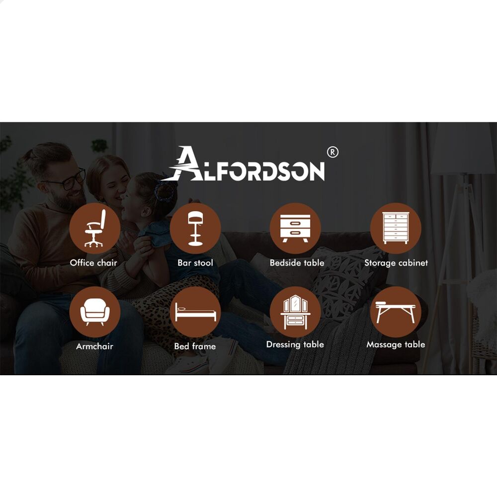 ALFORDSON Bar Stools Kitchen Swivel Dining Chairs Gas Lift Leather/Fabric - Picture 874 of 1,456