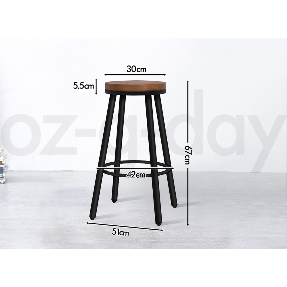 ALFORDSON Kitchen Bar Stools Wooden Swivel Leather Metal Dining Chair x2/x4 - Picture 926 of 1,020