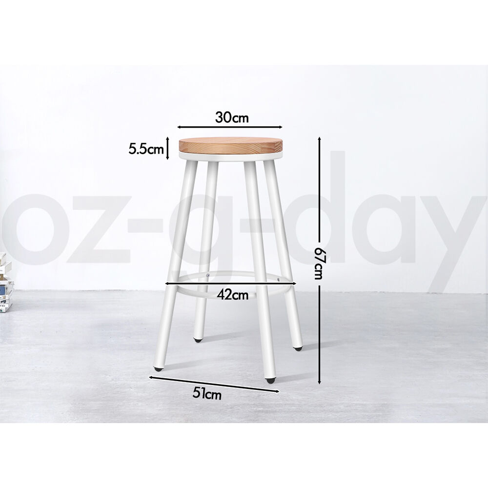 ALFORDSON Bar Stools Kitchen Wooden Swivel Leather Metal Dining Chair x2/x4 - Picture 24 of 94