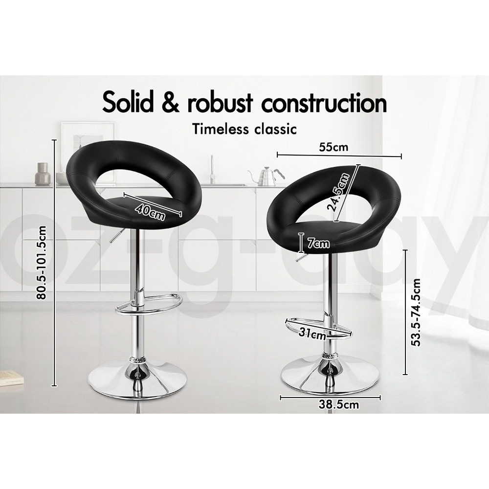 ALFORDSON Bar Stools Kitchen Swivel Dining Chairs Gas Lift Leather/Fabric - Picture 1,228 of 1,456