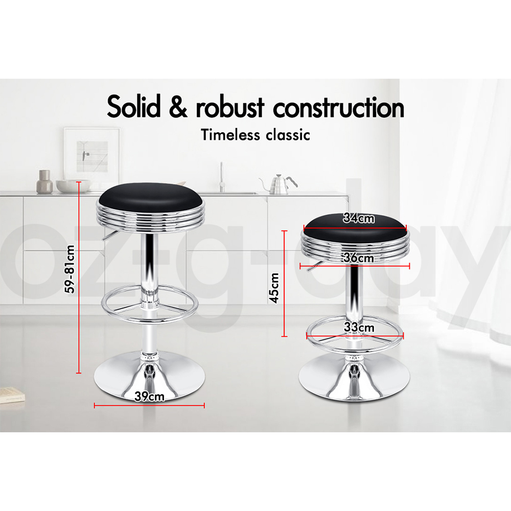 ALFORDSON Bar Stools Kitchen Swivel Dining Chairs Gas Lift Leather/Fabric - Picture 1,158 of 1,456