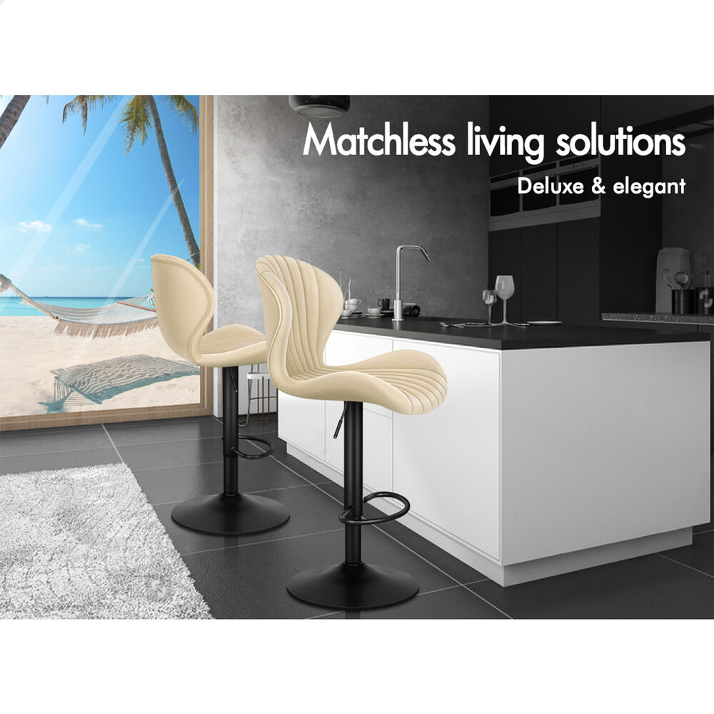 ALFORDSON Bar Stools Kitchen Swivel Dining Chairs Gas Lift Leather/Fabric - Picture 706 of 1,456