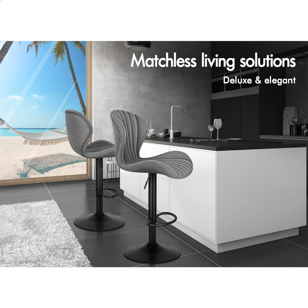 ALFORDSON Bar Stools Kitchen Swivel Dining Chairs Gas Lift Leather/Fabric - Picture 790 of 1,456