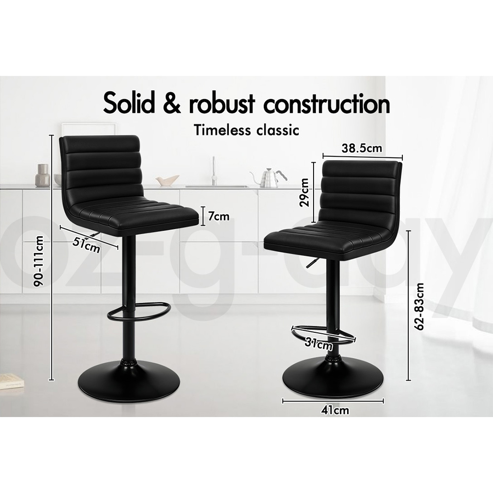 ALFORDSON Bar Stools Kitchen Swivel Dining Chairs Gas Lift Leather/Fabric - Picture 252 of 1,456