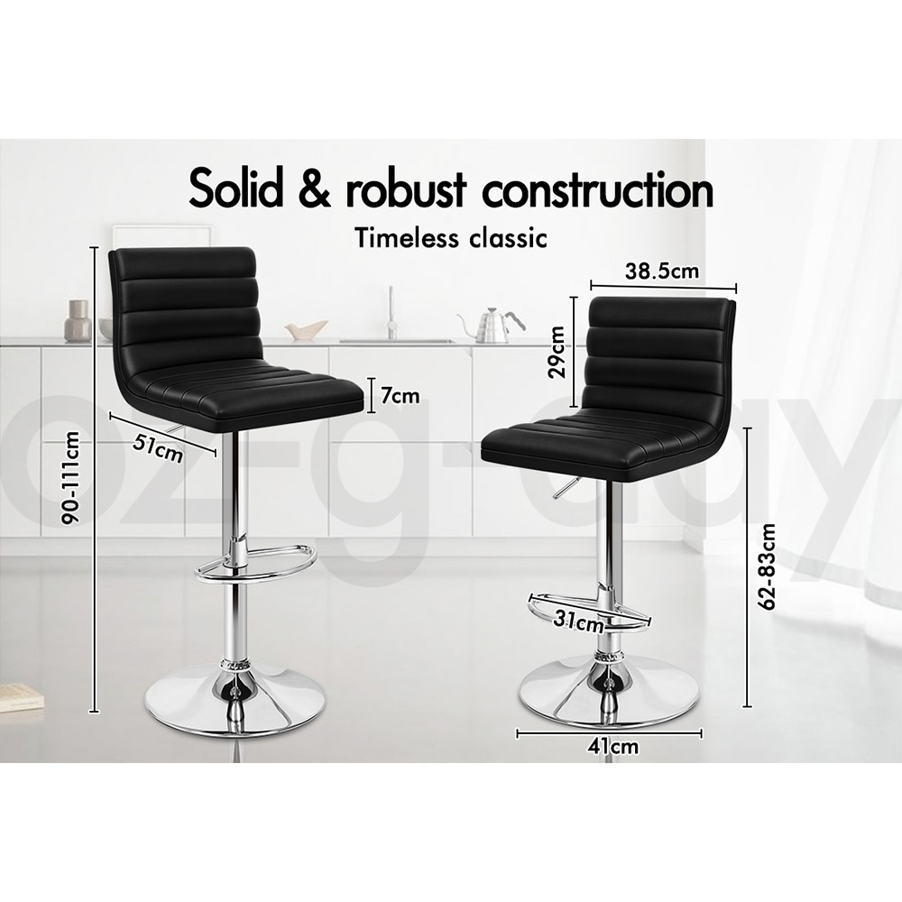 ALFORDSON Bar Stools Kitchen Swivel Dining Chairs Gas Lift Leather/Fabric - Picture 262 of 1,456