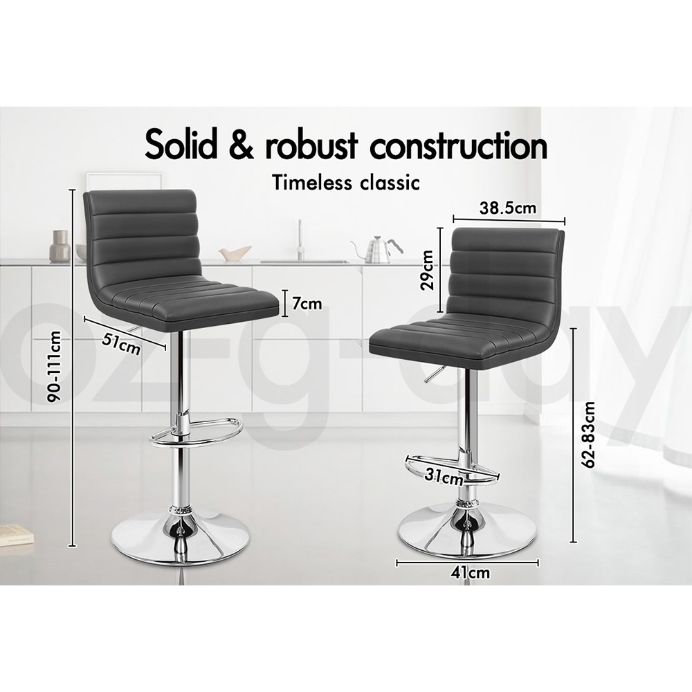 ALFORDSON Bar Stools Kitchen Swivel Dining Chairs Gas Lift Leather/Fabric - Picture 282 of 1,456