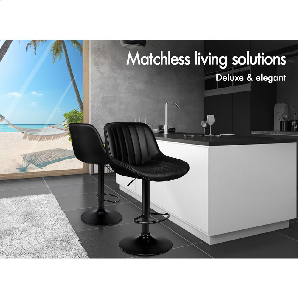 ALFORDSON Bar Stools Kitchen Swivel Dining Chairs Gas Lift Leather/Fabric - Picture 490 of 1,456