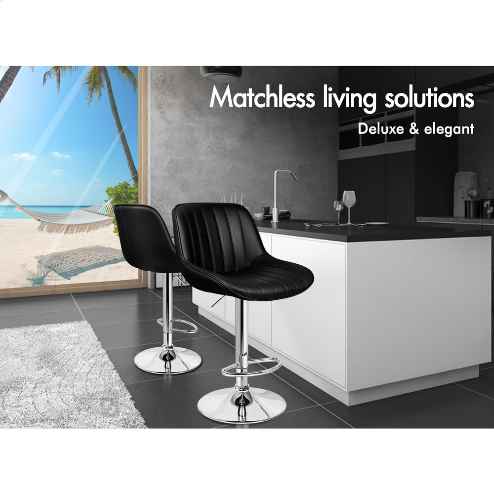 ALFORDSON Bar Stools Kitchen Swivel Dining Chairs Gas Lift Leather/Fabric - Picture 514 of 1,456