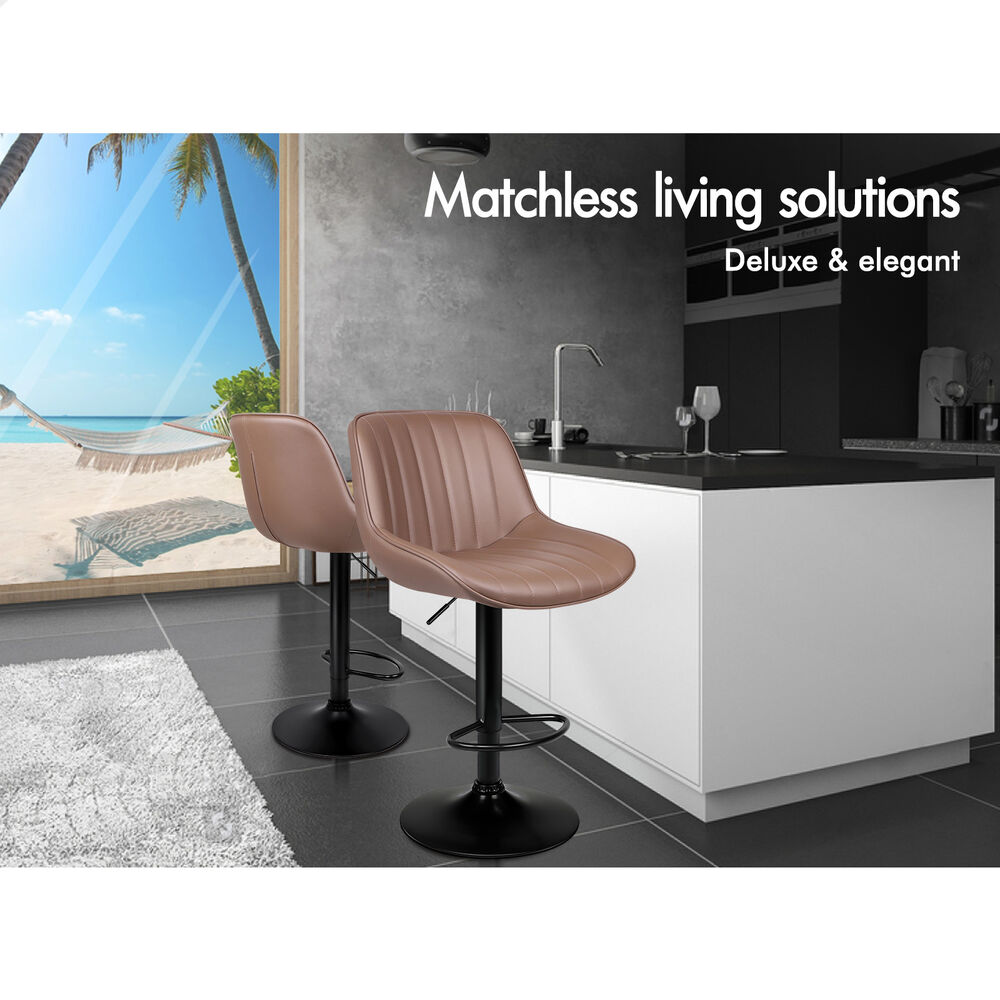 ALFORDSON Bar Stools Kitchen Swivel Dining Chairs Gas Lift Leather/Fabric - Picture 550 of 1,456