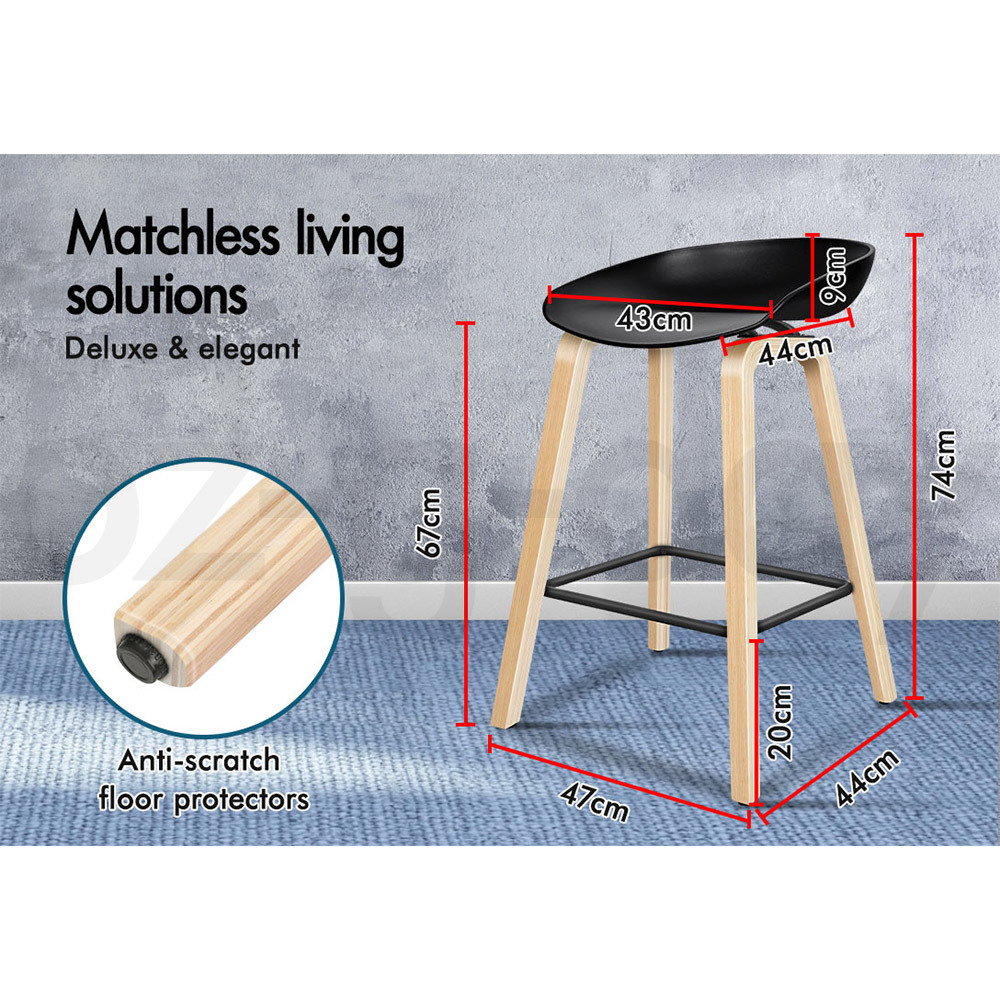ALFORDSON Bar Stools Kitchen Swivel Gas Lift Wooden Dining Chairs x1/x2/x4 - Picture 686 of 1,152